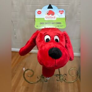 Clifford The Big Red Dog Stuffed Plush Animal Clinker & Squeaker Dig Toy 7.5”